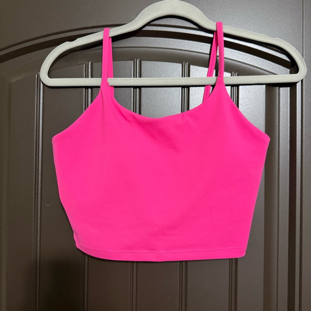 Pink Lily Neon Pink Cropped Tank Top